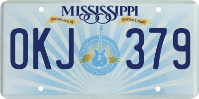 MS license plate OKJ379