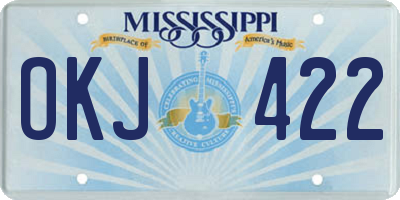 MS license plate OKJ422