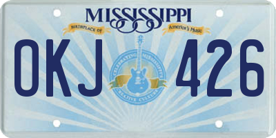 MS license plate OKJ426
