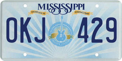 MS license plate OKJ429