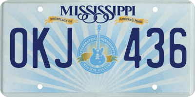 MS license plate OKJ436