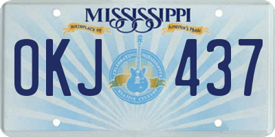 MS license plate OKJ437