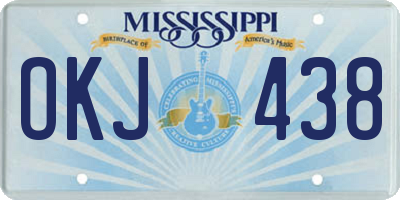 MS license plate OKJ438