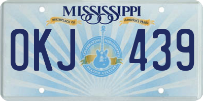 MS license plate OKJ439