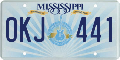 MS license plate OKJ441