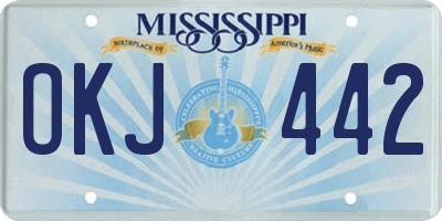 MS license plate OKJ442