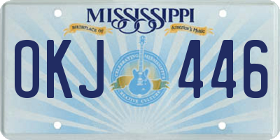 MS license plate OKJ446