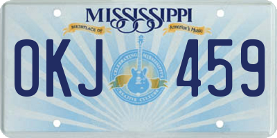 MS license plate OKJ459