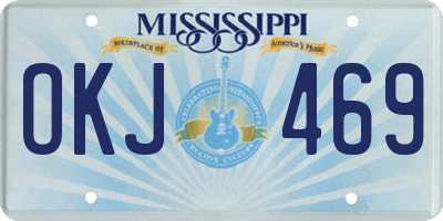 MS license plate OKJ469