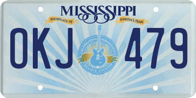 MS license plate OKJ479