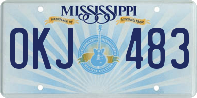 MS license plate OKJ483