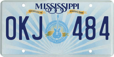 MS license plate OKJ484