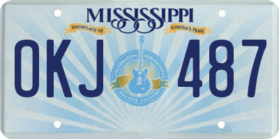 MS license plate OKJ487