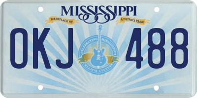 MS license plate OKJ488