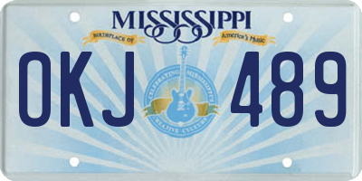 MS license plate OKJ489