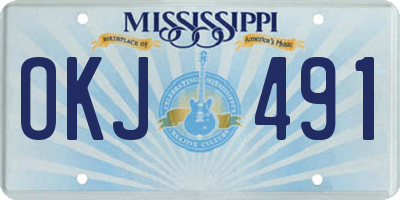 MS license plate OKJ491