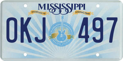 MS license plate OKJ497