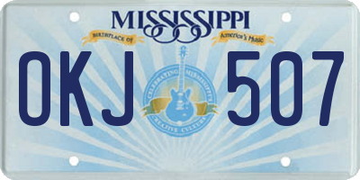 MS license plate OKJ507
