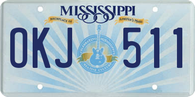 MS license plate OKJ511