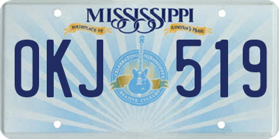MS license plate OKJ519
