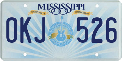 MS license plate OKJ526