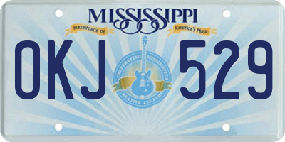 MS license plate OKJ529