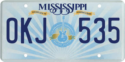 MS license plate OKJ535