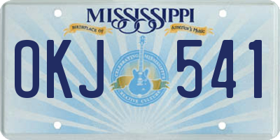 MS license plate OKJ541