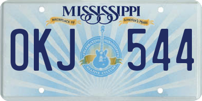 MS license plate OKJ544