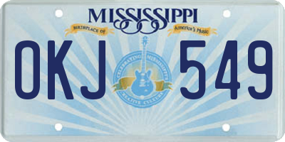 MS license plate OKJ549