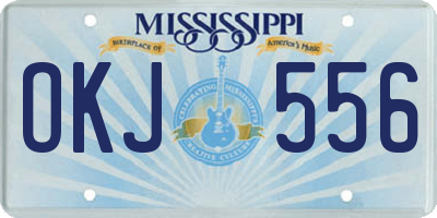 MS license plate OKJ556