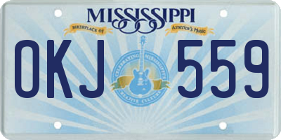 MS license plate OKJ559