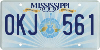 MS license plate OKJ561
