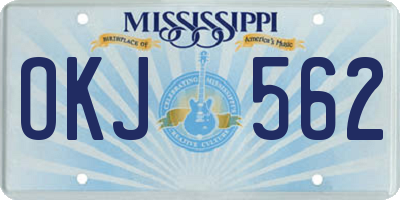 MS license plate OKJ562