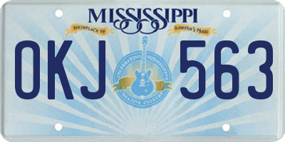 MS license plate OKJ563