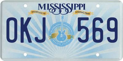 MS license plate OKJ569
