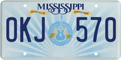 MS license plate OKJ570