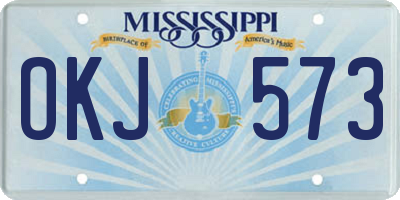 MS license plate OKJ573