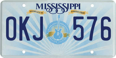 MS license plate OKJ576