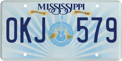 MS license plate OKJ579