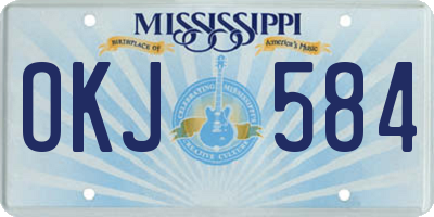 MS license plate OKJ584