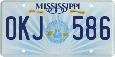 MS license plate OKJ586