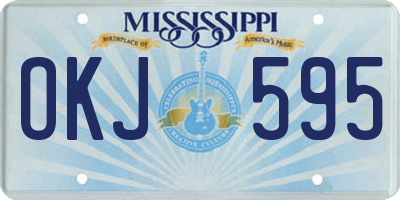 MS license plate OKJ595