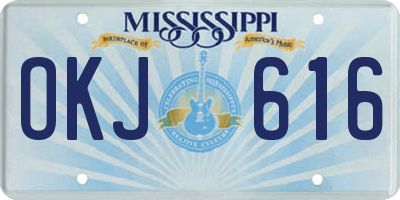 MS license plate OKJ616