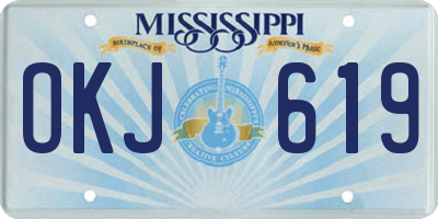 MS license plate OKJ619