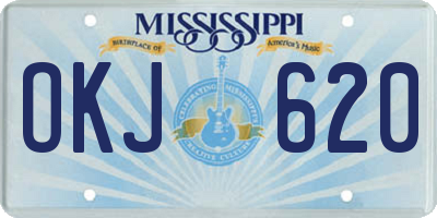 MS license plate OKJ620