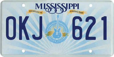 MS license plate OKJ621