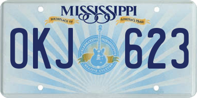 MS license plate OKJ623