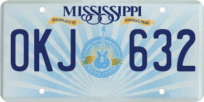 MS license plate OKJ632