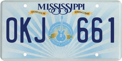 MS license plate OKJ661